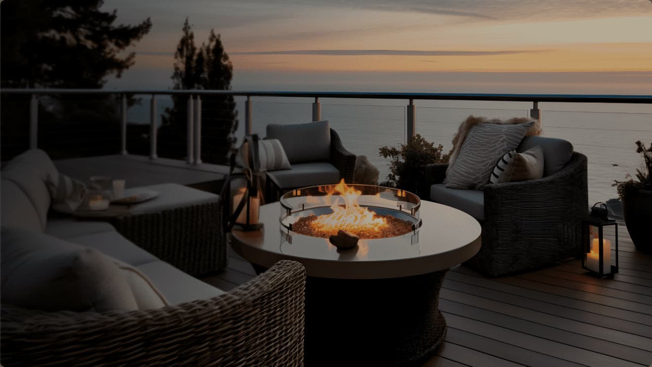 The campfire area